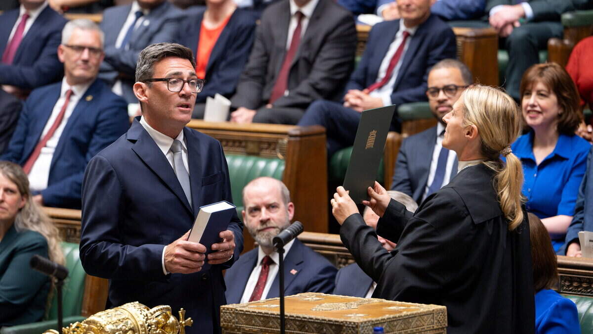 Andy Burnham Sworn in as New MP for Makerfield