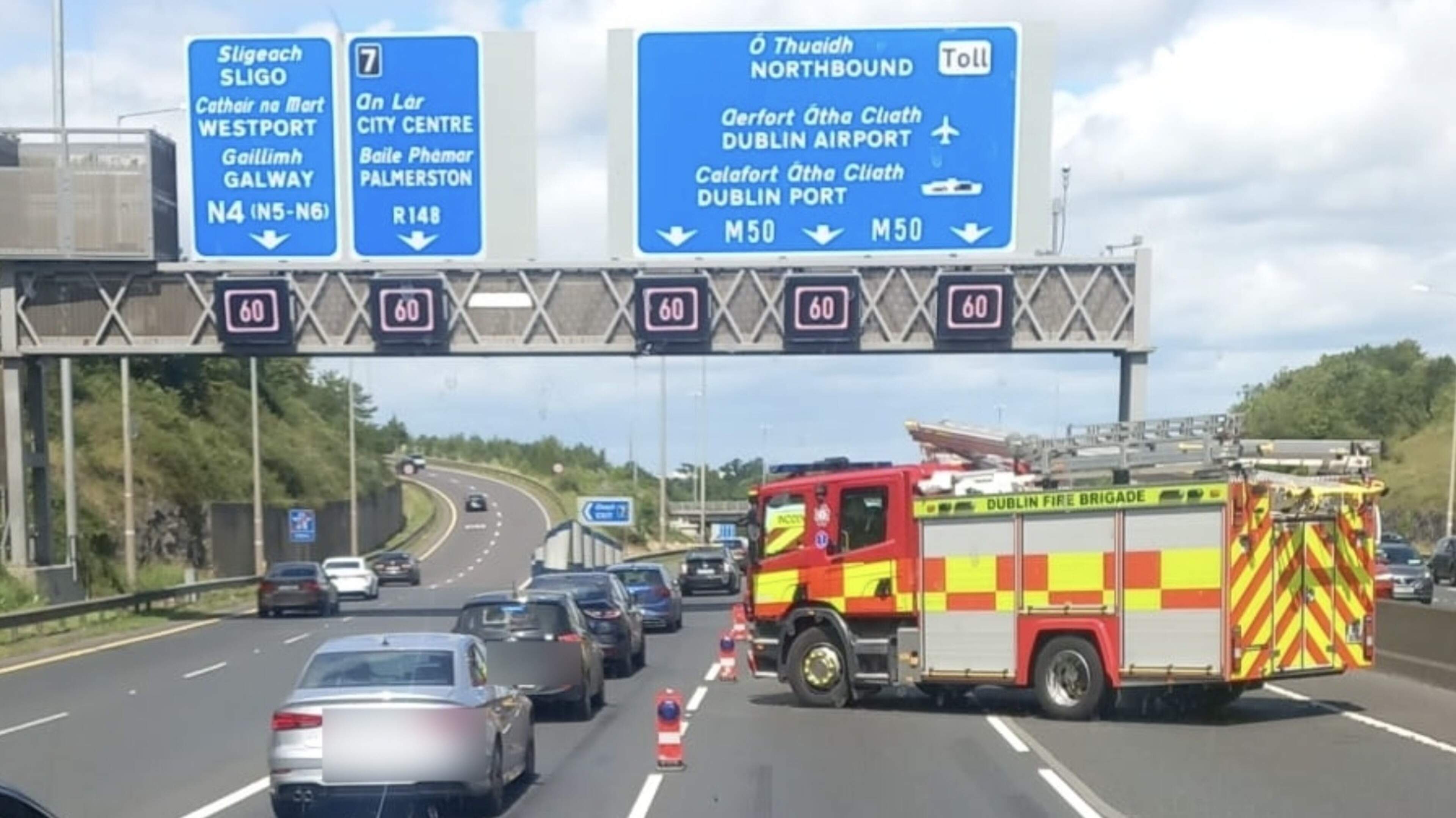 Collision on Dublin's M50 Injures One