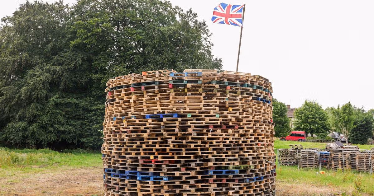 Preparations for Eleventh Night bonfires in Northern Ireland