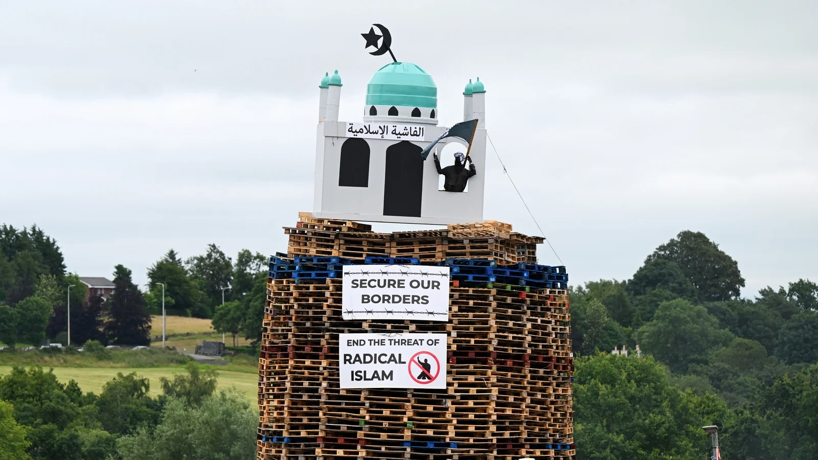 Loyalist Bonfire in Northern Ireland Sparks Controversy