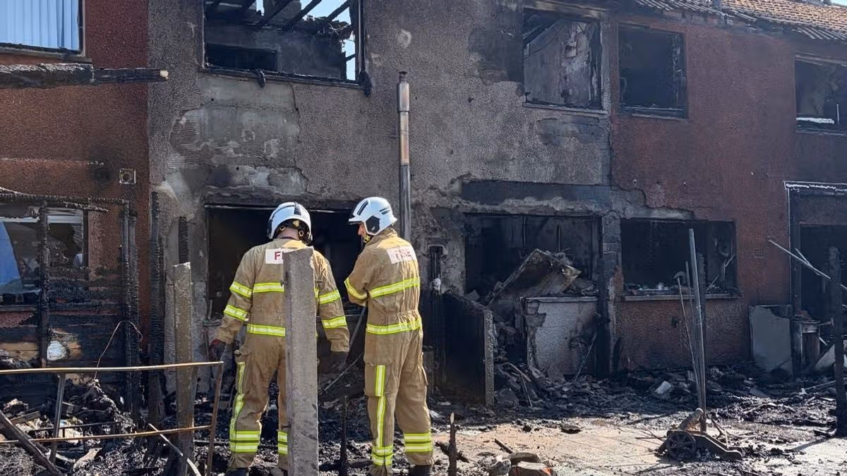 Fire Destroys Homes in Greenisland, Northern Ireland