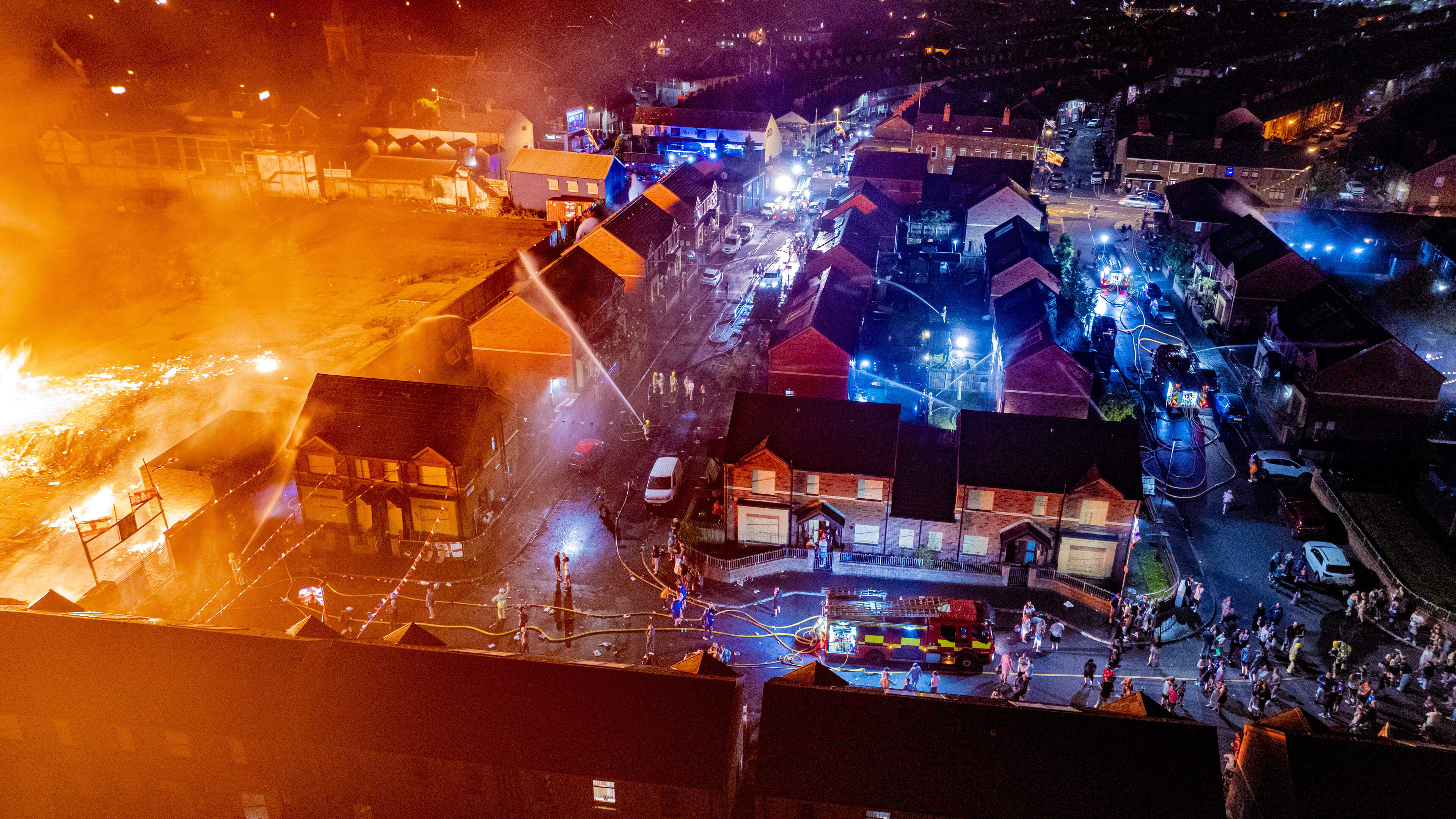 Bonfire Collapse in Belfast During Celebrations