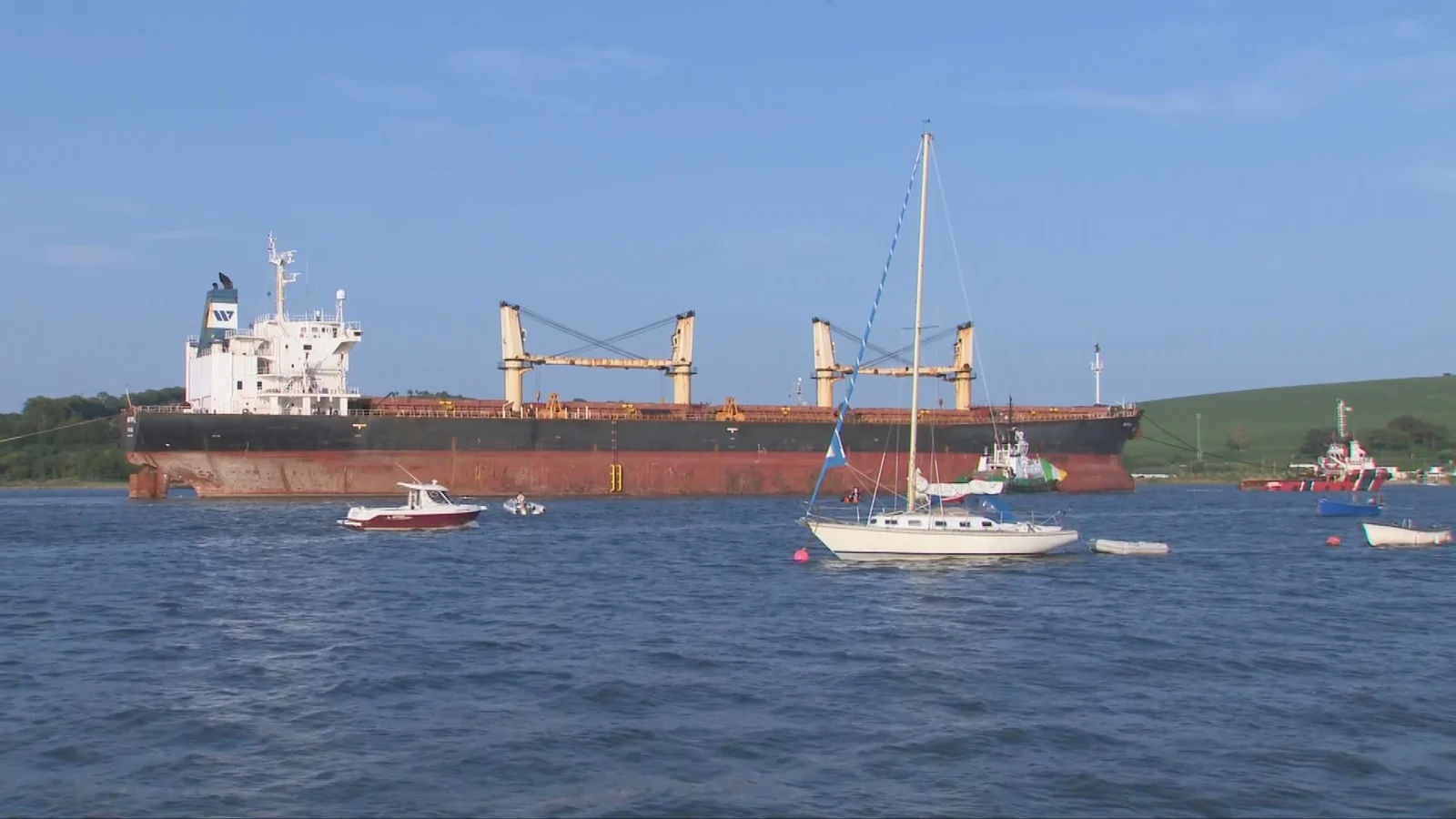 MV Matthew Freighter Departs Cork After Three Years