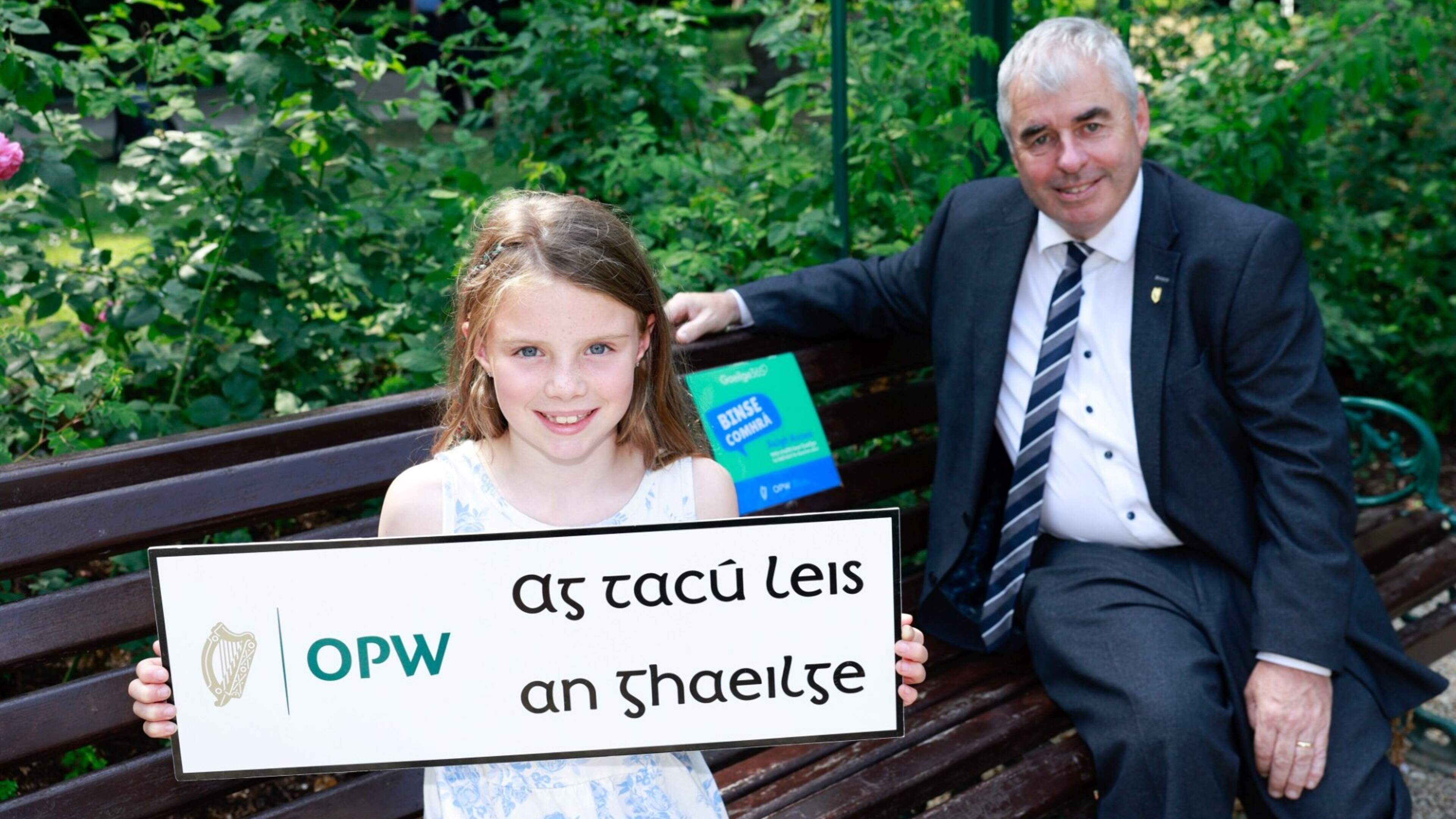 Irish Conversation Bench Promotes Gaelic Dialogue