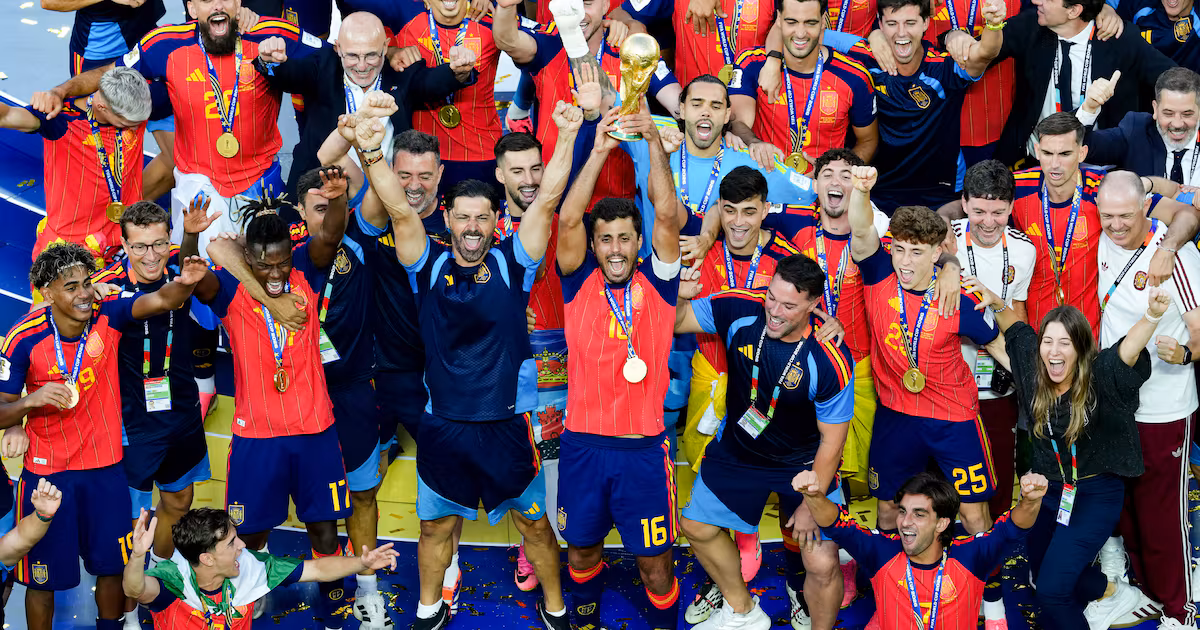 Spanish Fans Celebrate World Cup Victory in London