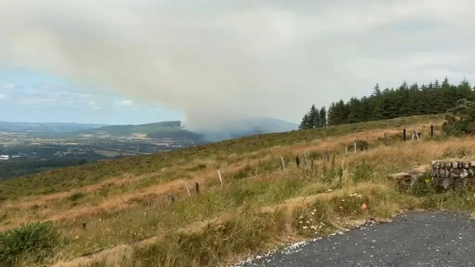 Fire Services Monitor Slievenamon Wildfire