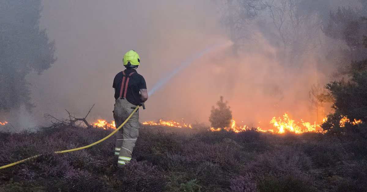 Suffolk wildfire grows, Prime Minister pledges support