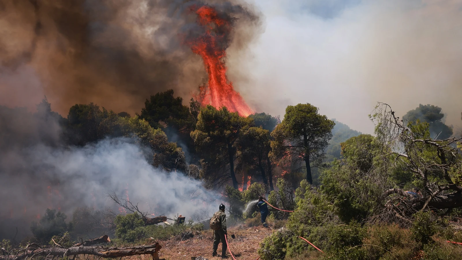 Helicopters Collide Amid Greece Wildfires