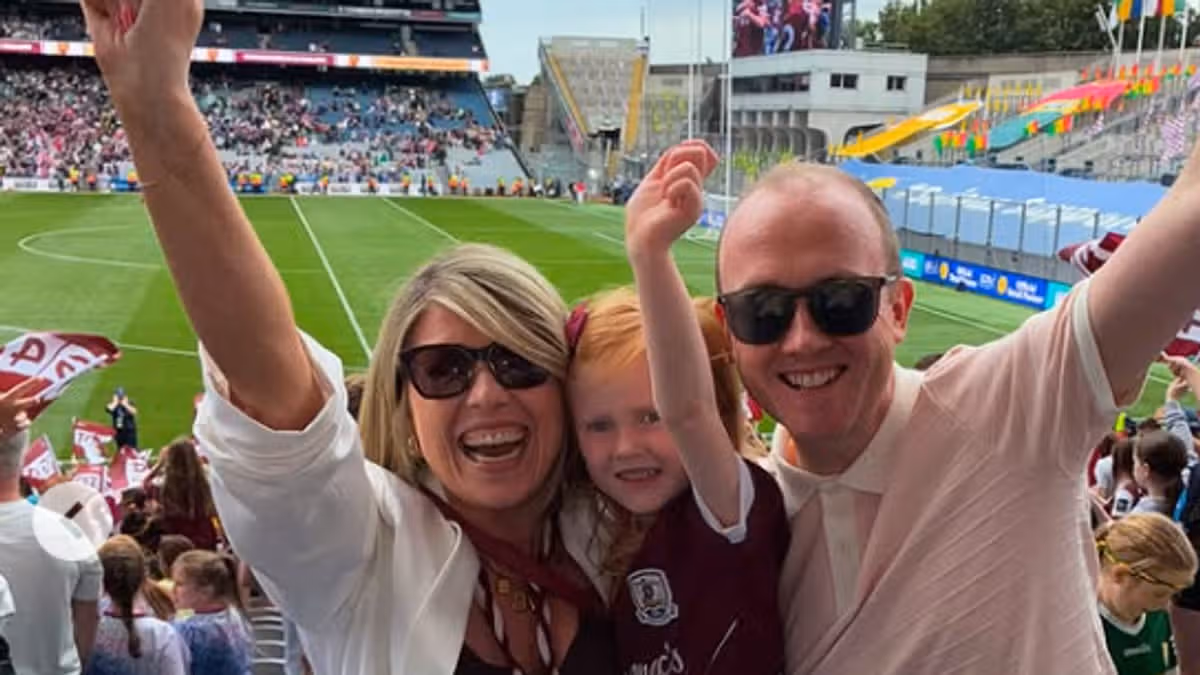 Ger Treacy Celebrates Galway's All-Ireland Win