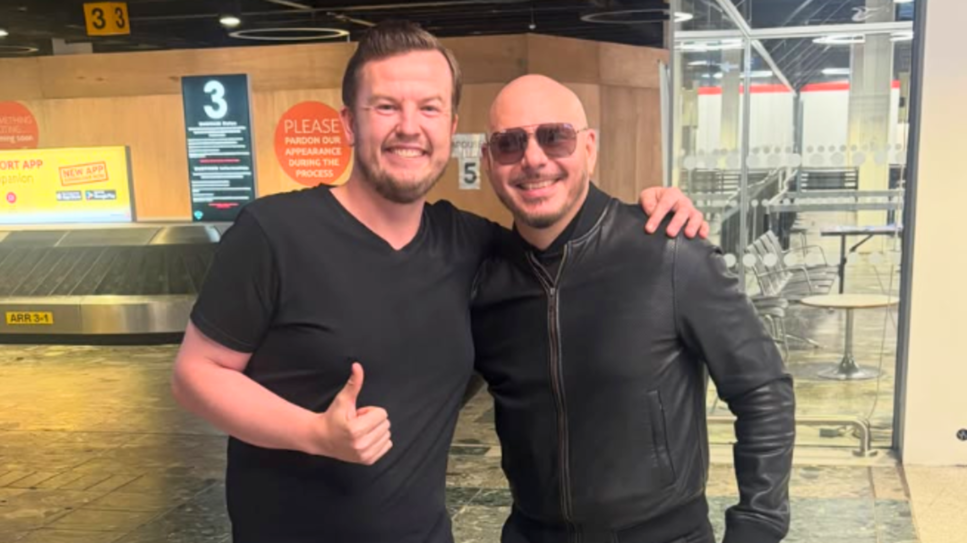 Pitbull Spotted at Shannon Airport After Malta Show