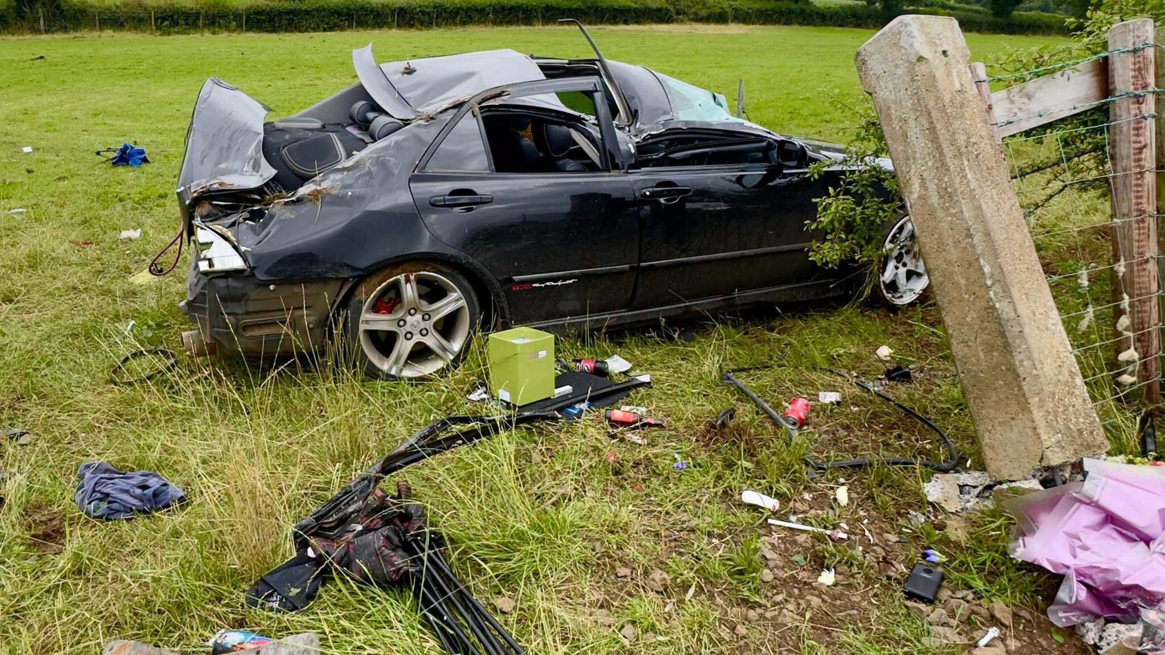 Man Survives Crash After Being Thrown Through Sunroof