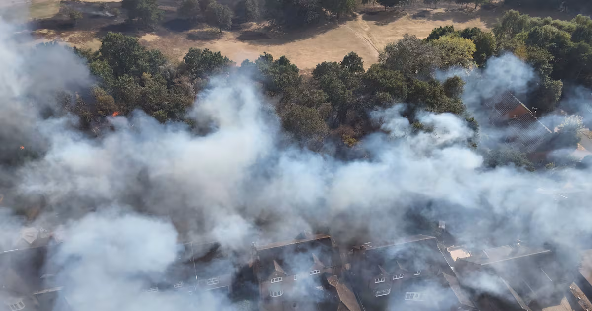 Huge fires threaten homes in West Midlands