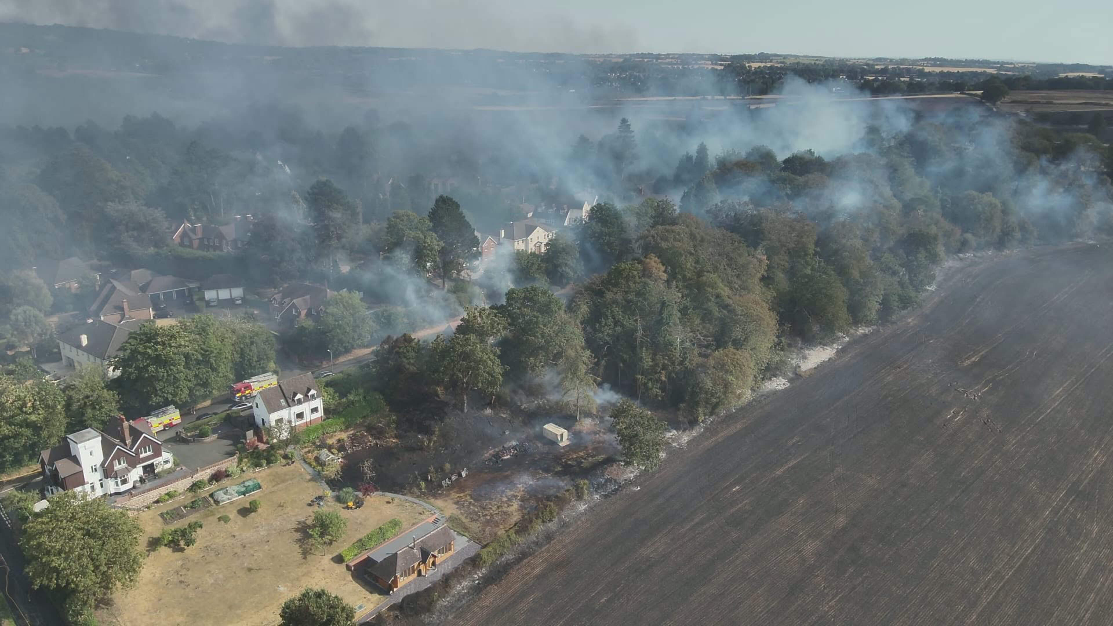 Homes on fire in West Midlands