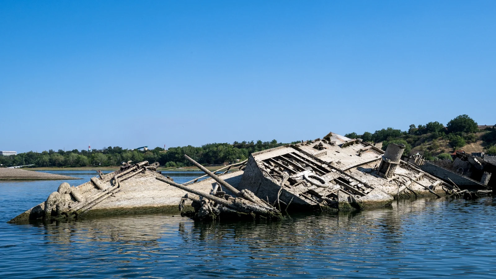 Low Water Levels Reveal Sunken Nazi Warships